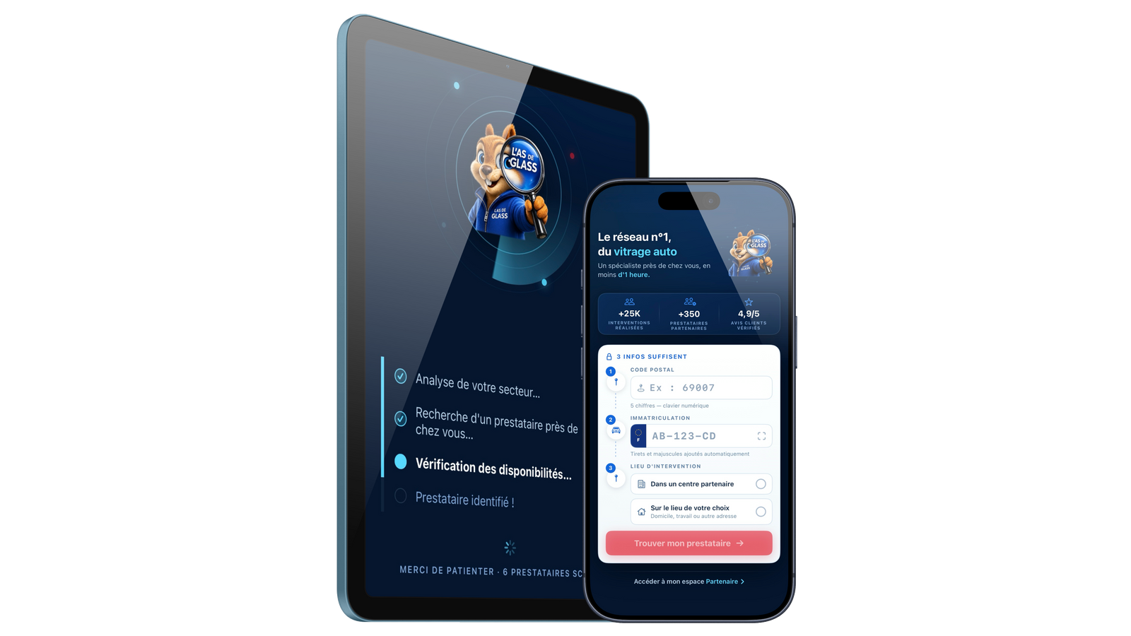 Application mobile L'As de Glass
